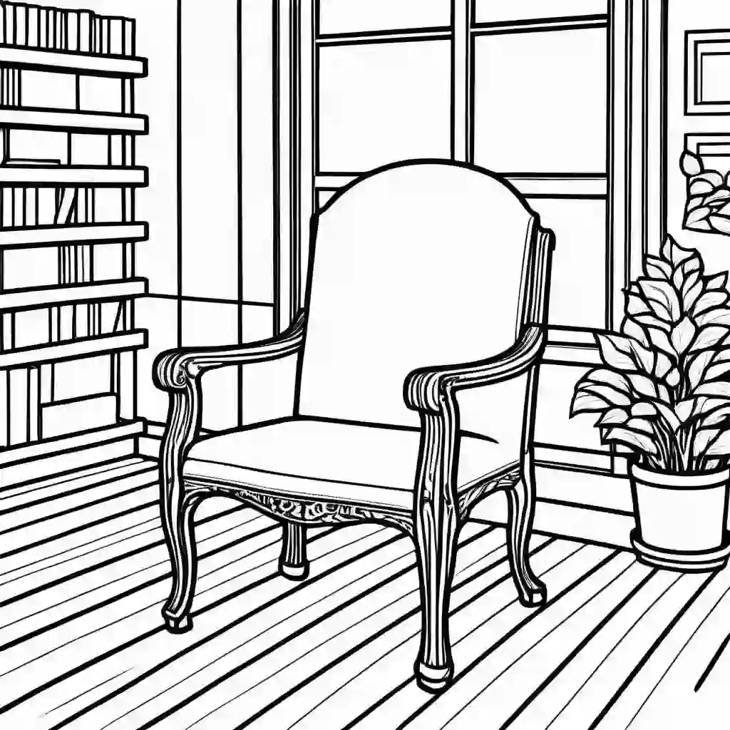 Chairs coloring pages